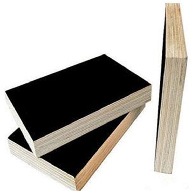 Black Film Laminated Plywood Poplar Core Phenolic Glue