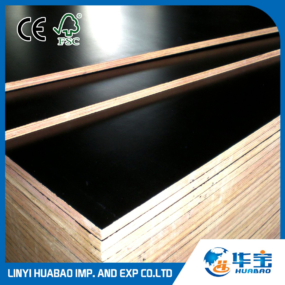 21mm Brown Film Faced Plywood Poplar Core for Construction