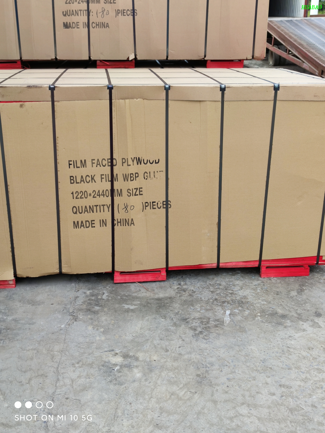 13.5mm Strip Core Black Film Faced Plywood For Thailand Markets